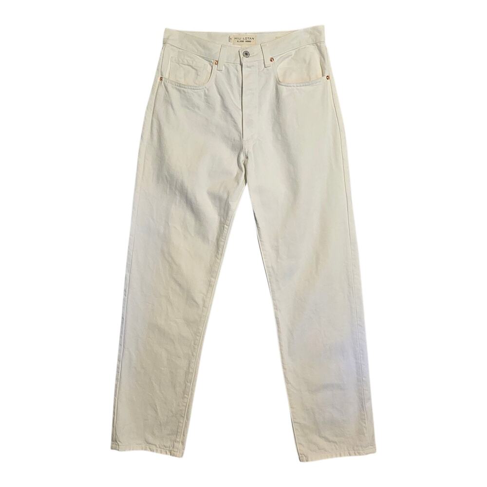 Nili Lotan Jeans Womens 27 White Archer Issue 2609988 Straight Leg Minimalist